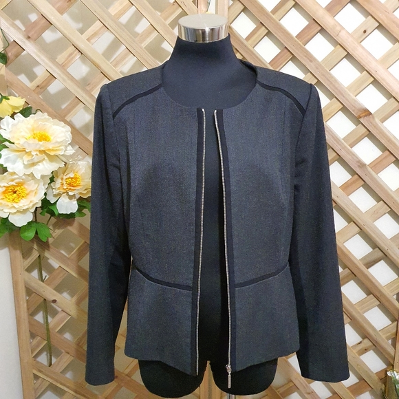CALVIN KLEIN Zipper Detail Jacket (New NO tag) - Picture 6 of 14